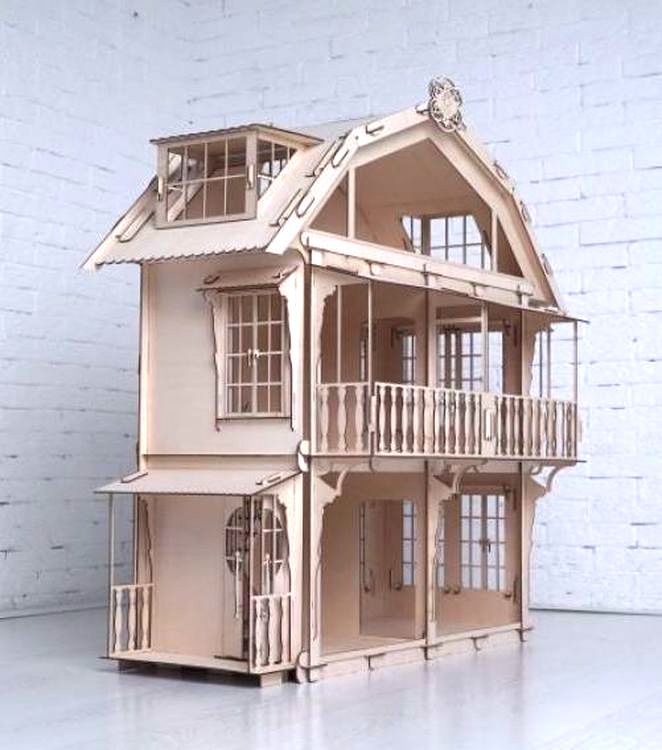 Конструктор 3D деревянный «Большой дом для кукол», Lemmo — картинка 7
