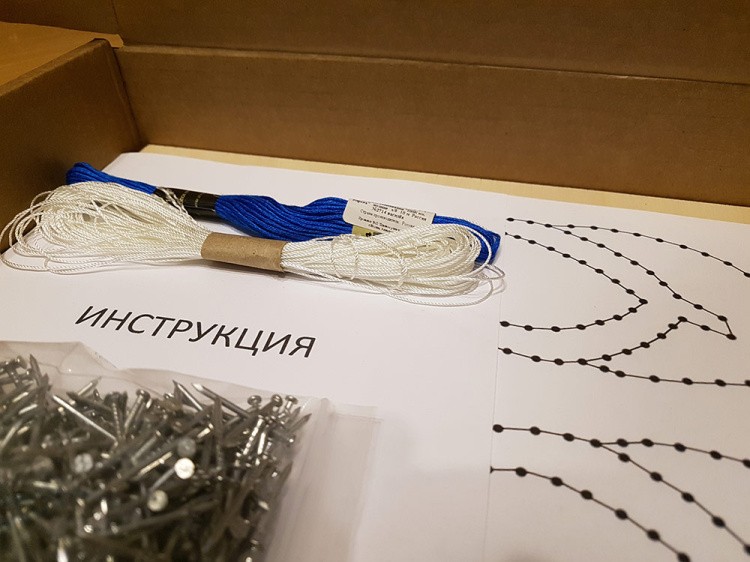 Набор для творчества STRING ART «Шлепанцы синие» — картинка 4