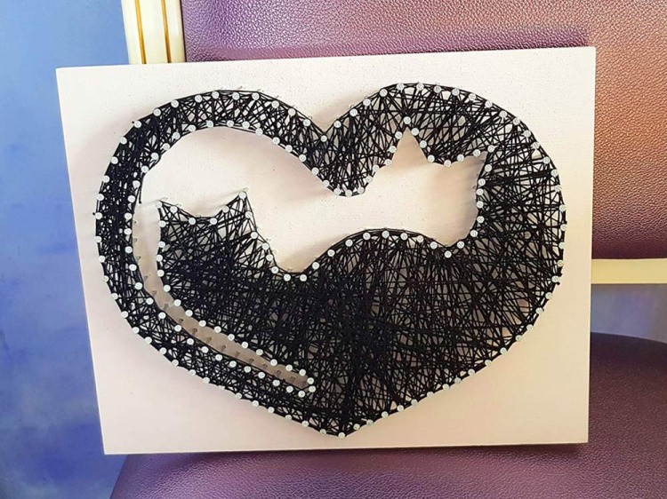 Набор для творчества STRING ART «Влюбленные кошки» — картинка 4