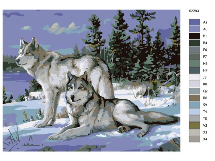 Картина по номерам «Волки» — картинка 2