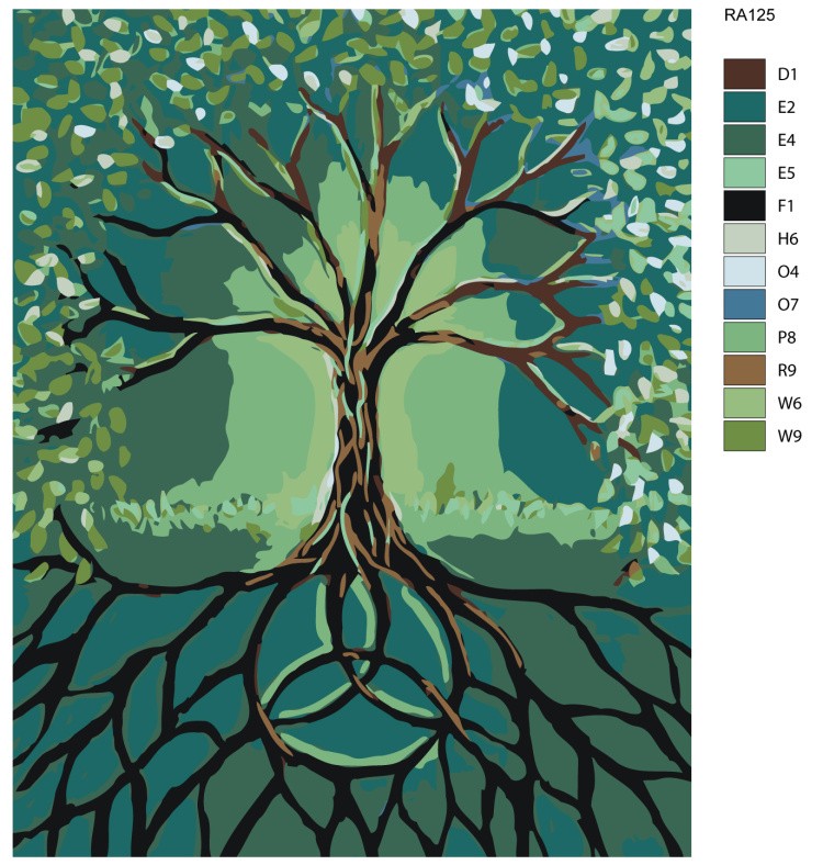 Картина по номерам «Чудесное дерево» — картинка 2