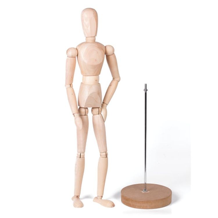 Манекен человека художественный мужской, дерево, высота 51 см, BRAUBERG ART CLASSIC — картинка 6