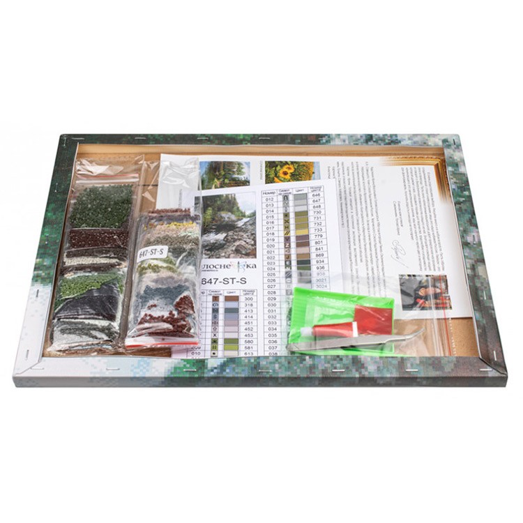 Алмазная вышивка «Водопад Кивач» — картинка 3