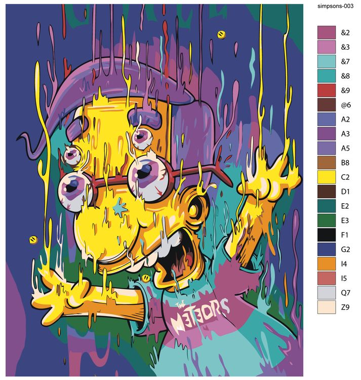 Картина по номерам «Simpsons Симпсоны: Милхаус» — картинка 2