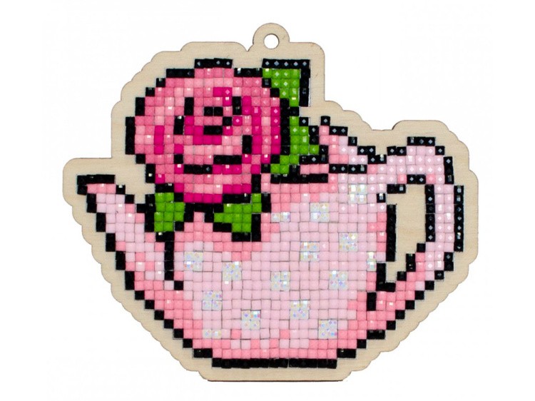 Подвеска «Чайник с розой»