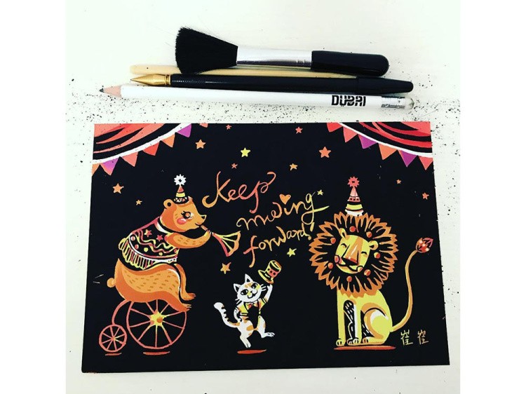 Набор скретч-открыток «Cute Animals» (цветные) — картинка 5