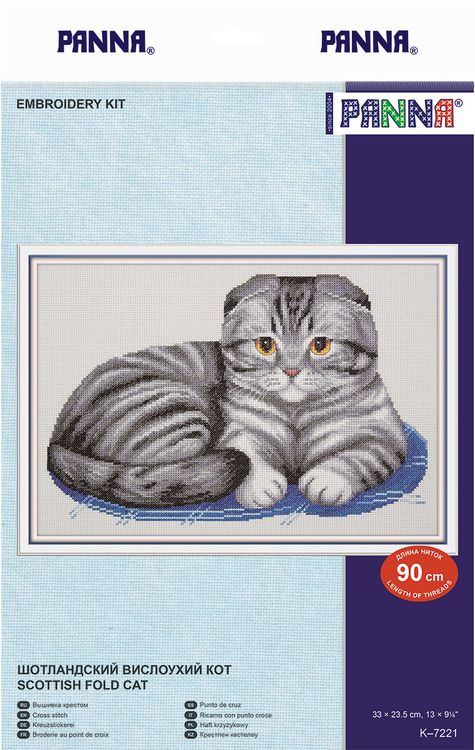 Набор для вышивания «Шотландский вислоухий кот» — картинка 3
