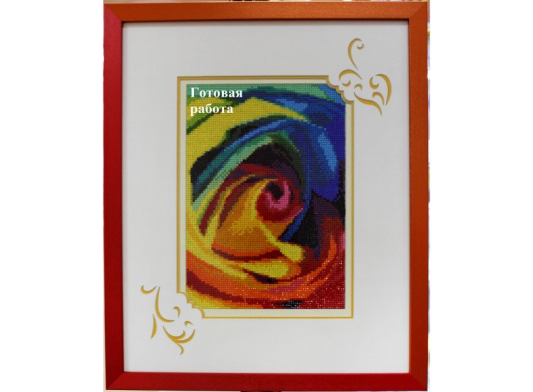 Алмазная вышивка «Радужная роза» — картинка 3