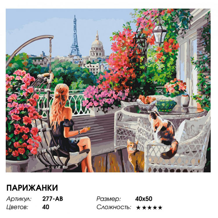 Картина по номерам «Парижанки» — картинка 2