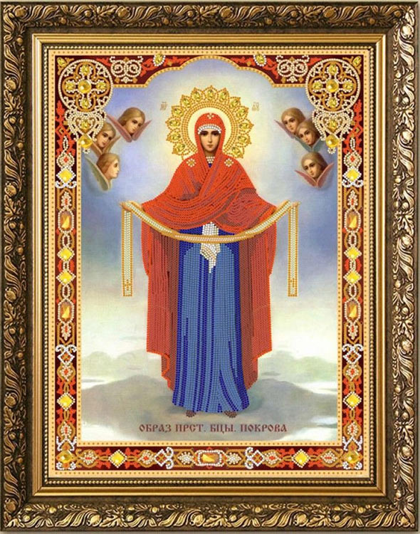 Рисунок на ткани «Богородица Покрова» — картинка 2
