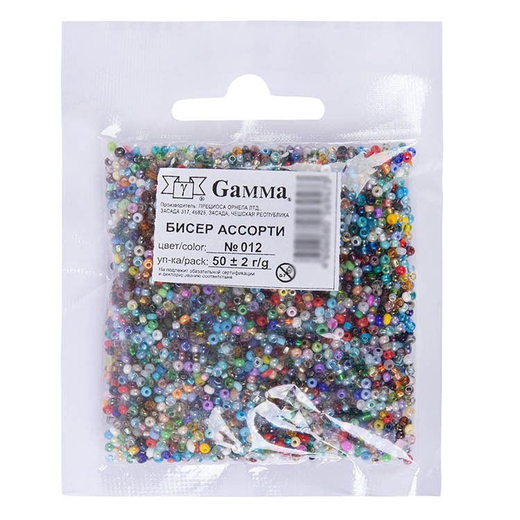 Бисер Preciosa Чехия, ассорти, №012 разноцветный, 50 г   — картинка 2