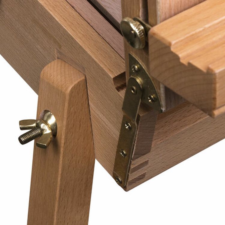 Этюдник BRAUBERG ART CLASSIC, бук, 50х34х11 см, высота холста 87 см, ножки дерев 90 см, ремень — картинка 11