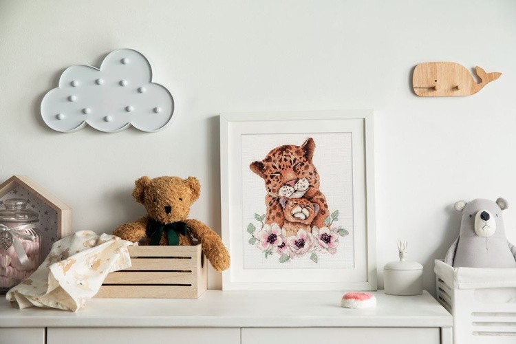 Набор для вышивания «Мать и дитя. Леопарды» — картинка 4