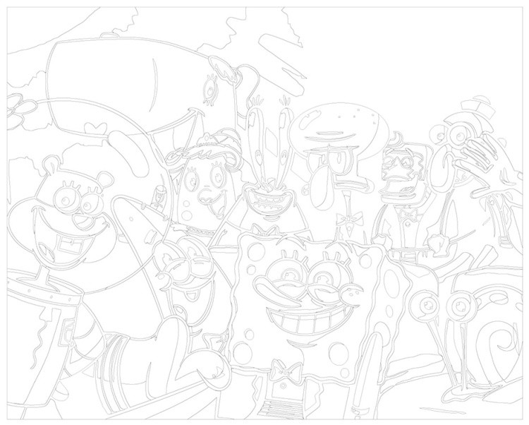 Картина по номерам «Губка Спанч Боб и друзья 2» — картинка 3