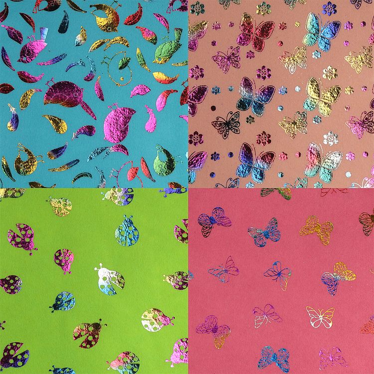 Набор листового фетра с голографическим рисунком 1 мм, 20х30 см, цвет: ассорти, 8 листов, IDEAL — картинка 2