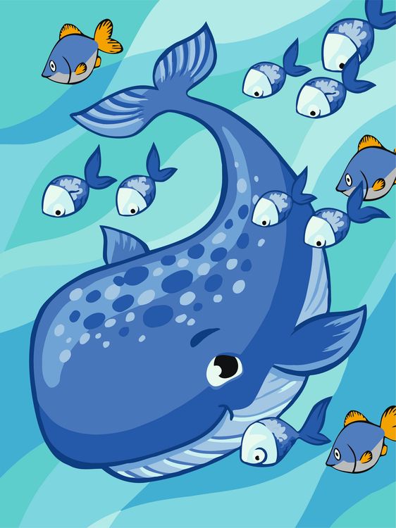 Картина по номерам «Дружелюбный кит»