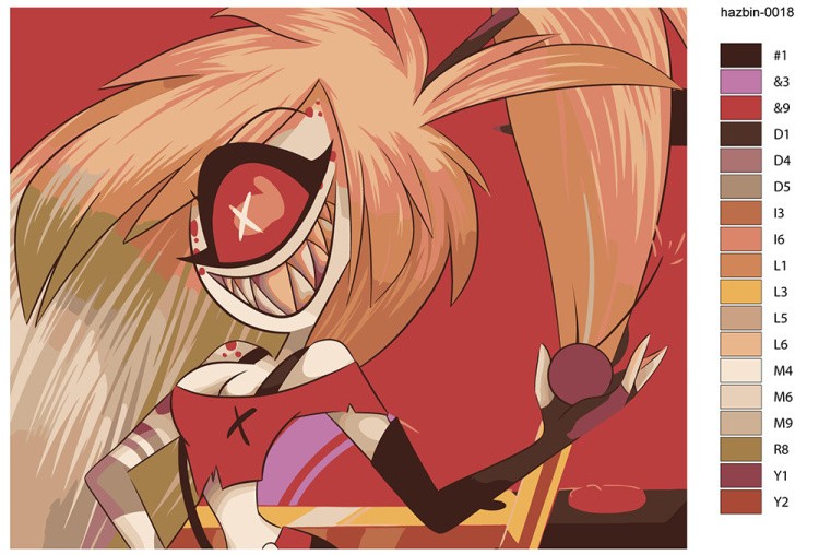 Картина по номерам «Отель Хазбин (Харбин): Черри Бомб 40x50» — картинка 2