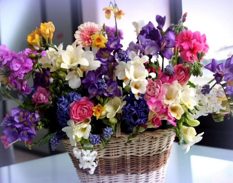 Картина по номерам «Цветы в корзине» — картинка 2