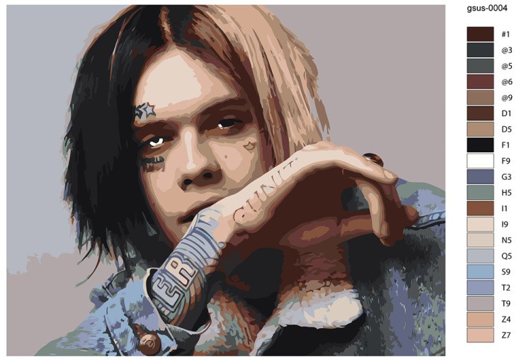 Картина по номерам «Рок и рэп музыкант Джизус DZHIZUS 3» — картинка 2