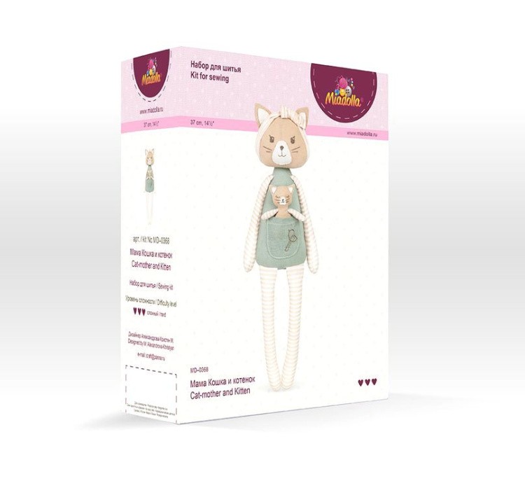 Набор для шитья «Мама Кошка и котенок» — картинка 3