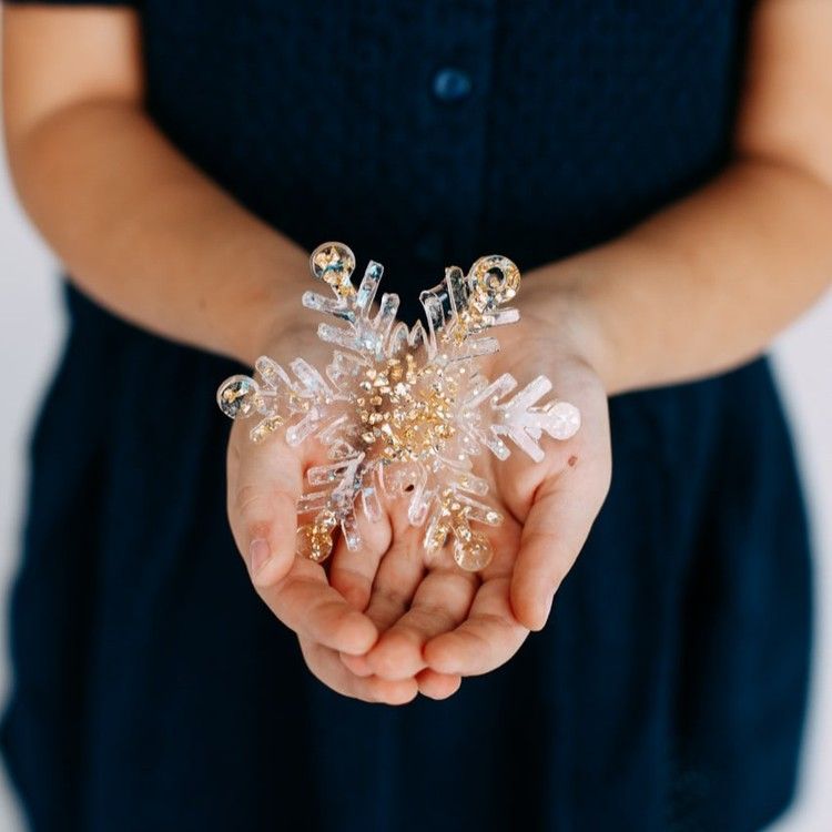 Елочная игрушка Снежинка №4 - Силиконовый молд, ResinArt — картинка 4