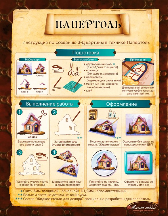 Набор папертоль «Рыжий кот» 28x20 см — картинка 4