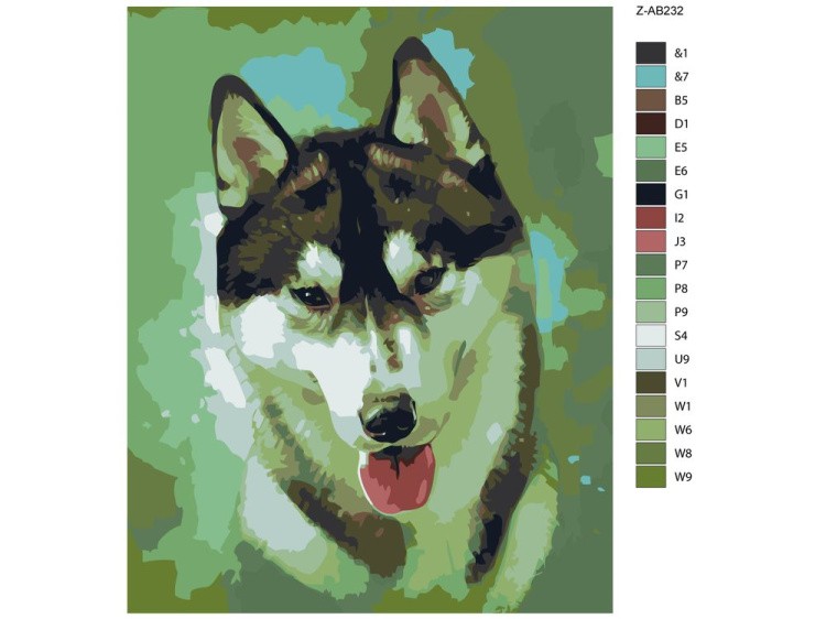 Картина по номерам «Хаски» — картинка 2