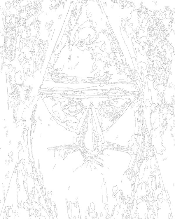 Картина по номерам «Новогодняя: Дед Мороз в стиле Пикассо» — картинка 3