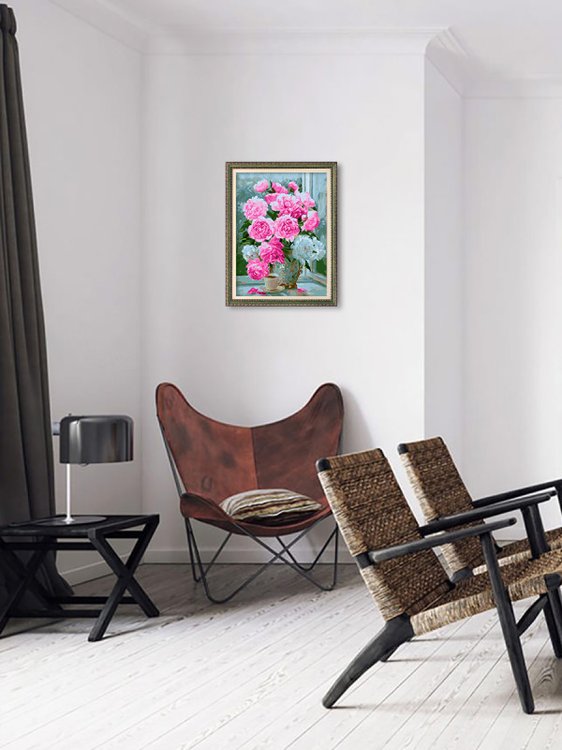 Картина по номерам «Очарование пионов» — картинка 8