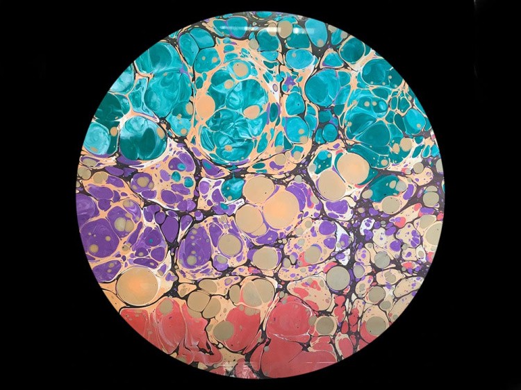 Краска для эбру фиолетовая 30 мл, Amazing Color — картинка 3