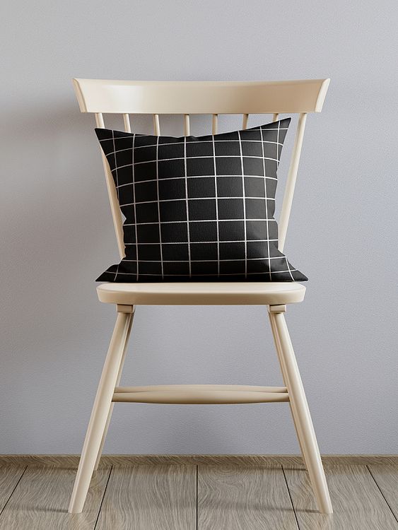 Ткань лен, 140 г/м², 30% лен, 70% хлопок, 3 м, ширина 150 см, цвет: черный, принт, TBY — картинка 6