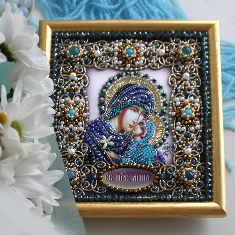 Вышивка Образа в каменьях «Святая Анна» — картинка 2