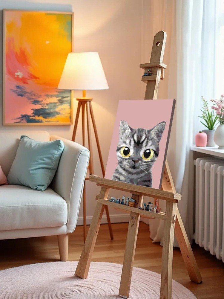 Картина по номерам «Полосатик» — картинка 9