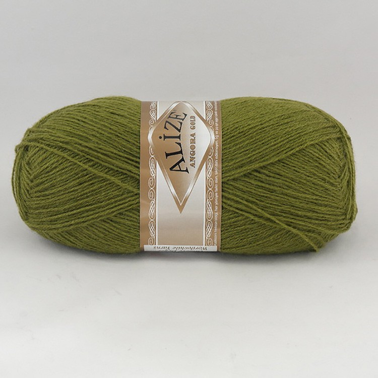 Пряжа ALIZE Angora Gold (758), хаки, 5 шт. по 100 г — картинка 2