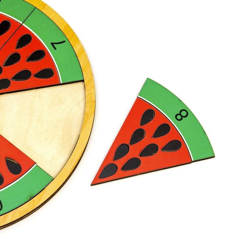 Развивающее пособие из дерева «Обучение счету. Арбуз» — картинка 3