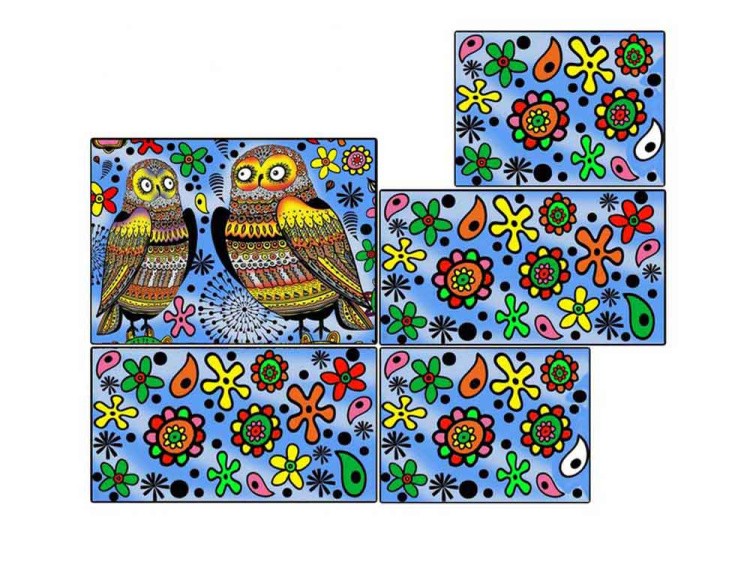 Коробка-раскраска «Совы» + 10 маркеров — картинка 3