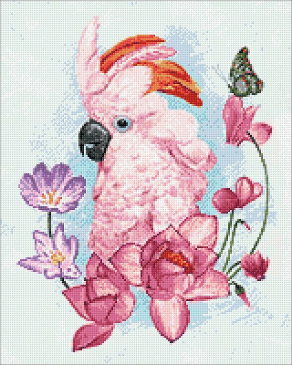 Алмазная вышивка «Розовый попугай»