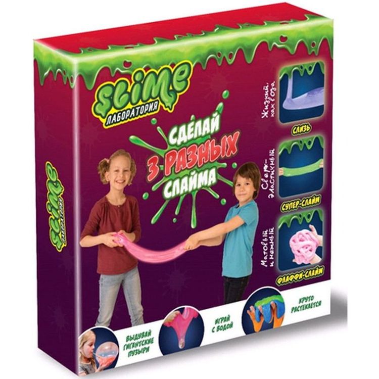 Средний набор 3 в 1 Slime «Лаборатория», 300 гр. — картинка 5