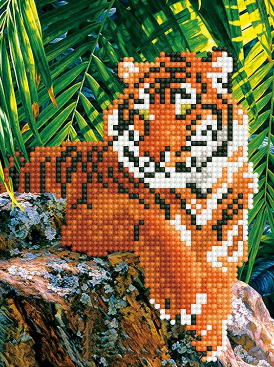Алмазная вышивка «Тигр в джунглях» — картинка 2