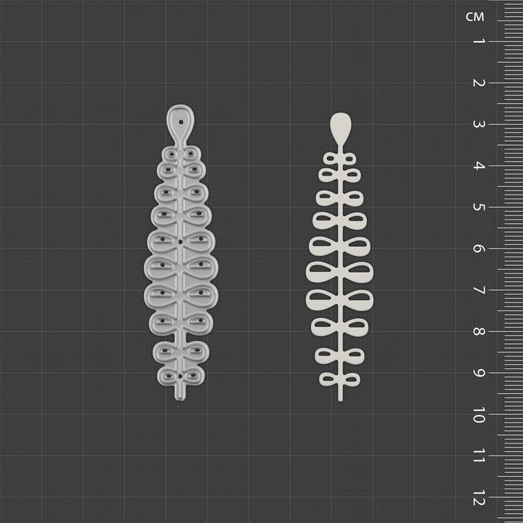 Нож для вырубки «Веточка», 1,9x7,2 см, Mr.Painter — картинка 2