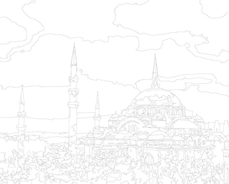 Картина по номерам «Мечеть Сулеймание 2» — картинка 3