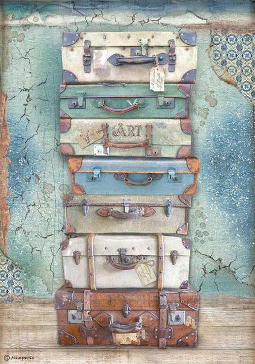 Бумага рисовая «Luggage/Багаж», 21x29,7 см, Stamperia