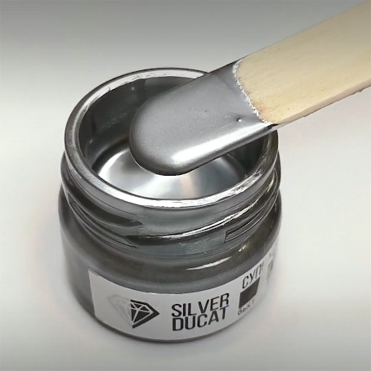 Поталь «супер-сияющее светлое серебро» SILVER DUCAT — картинка 3