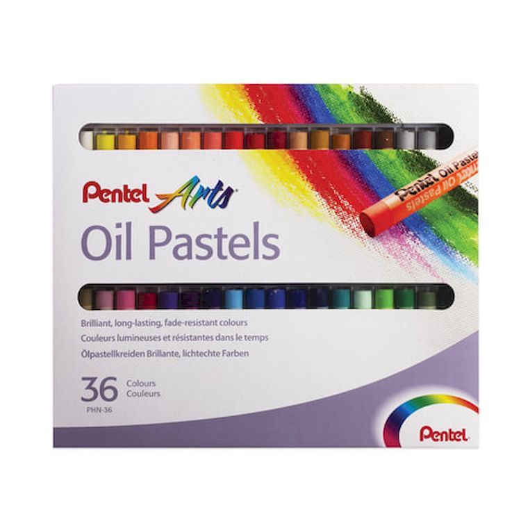 Пастель масляная художественная «Oil Pastels», 36 цв., круглое сечение, PENTEL