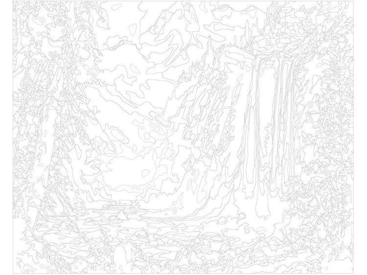 Картина по номерам «Горный водопад» — картинка 3