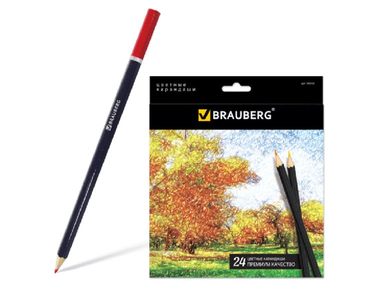 Набор цветных карандашей (24 цвета)