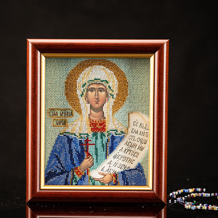 Набор вышивки бисером «Святая Дарья» — картинка 6