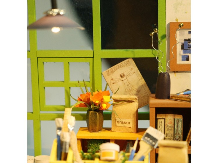 Набор для создания миниатюры (румбокс) «Мастерская художника» — картинка 8