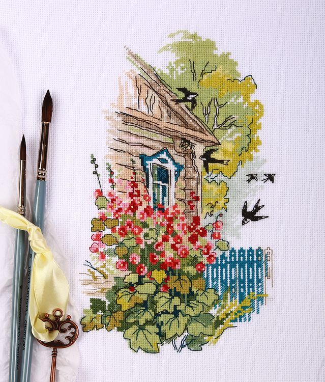 Набор для вышивания «Мальвы под окном» — картинка 2
