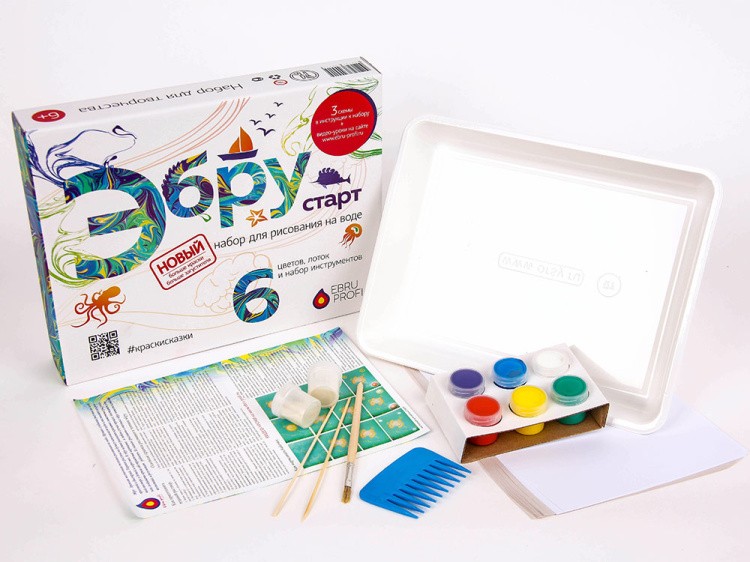 Набор для эбру «Старт» 6 цветов, Эбру-Профи — картинка 3